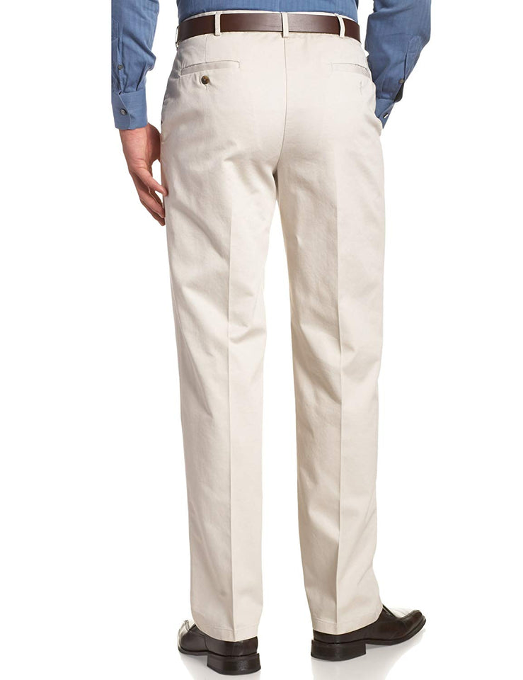 HAGGAR - Pantalón de Trabajo para Hombre (Planchado, con Cintura Extensible Oculta)