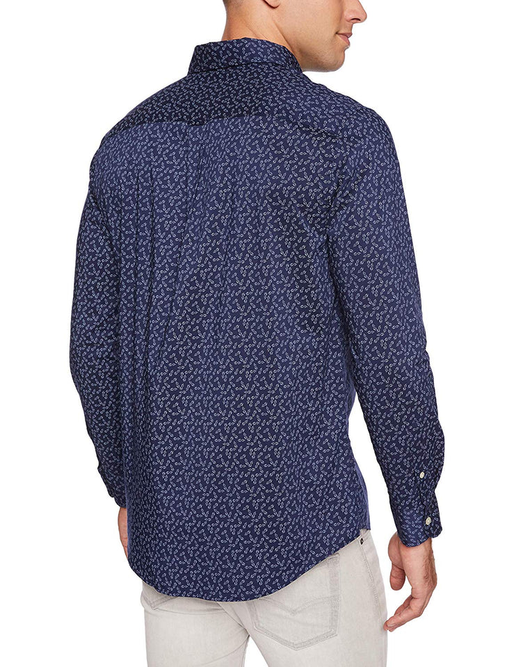 Chaps - Camisa elástica de Manga Larga para Hombre, Ajuste clásico, fácil de Limpiar, de fácil Cuidado