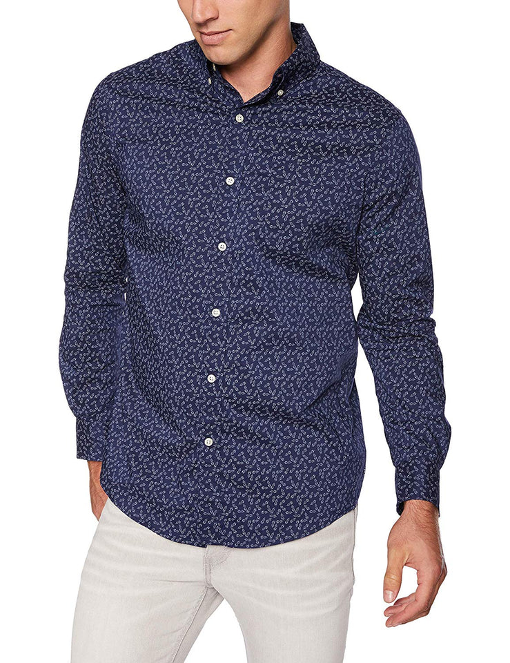 Chaps - Camisa elástica de Manga Larga para Hombre, Ajuste clásico, fácil de Limpiar, de fácil Cuidado