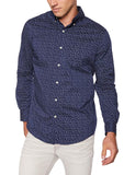 Chaps - Camisa elástica de Manga Larga para Hombre, Ajuste clásico, fácil de Limpiar, de fácil Cuidado