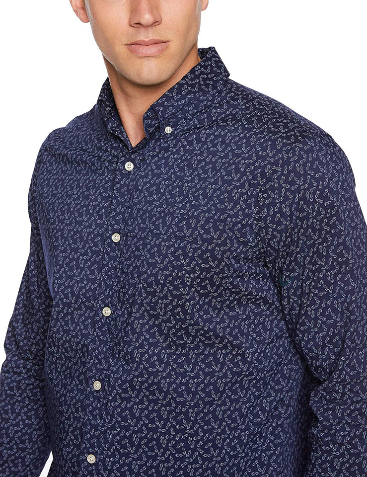 Chaps - Camisa elástica de Manga Larga para Hombre, Ajuste clásico, fácil de Limpiar, de fácil Cuidado